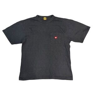 Human Made The Future Is In The Past Pocket T-Shirt Black Heart Logo Mens Large